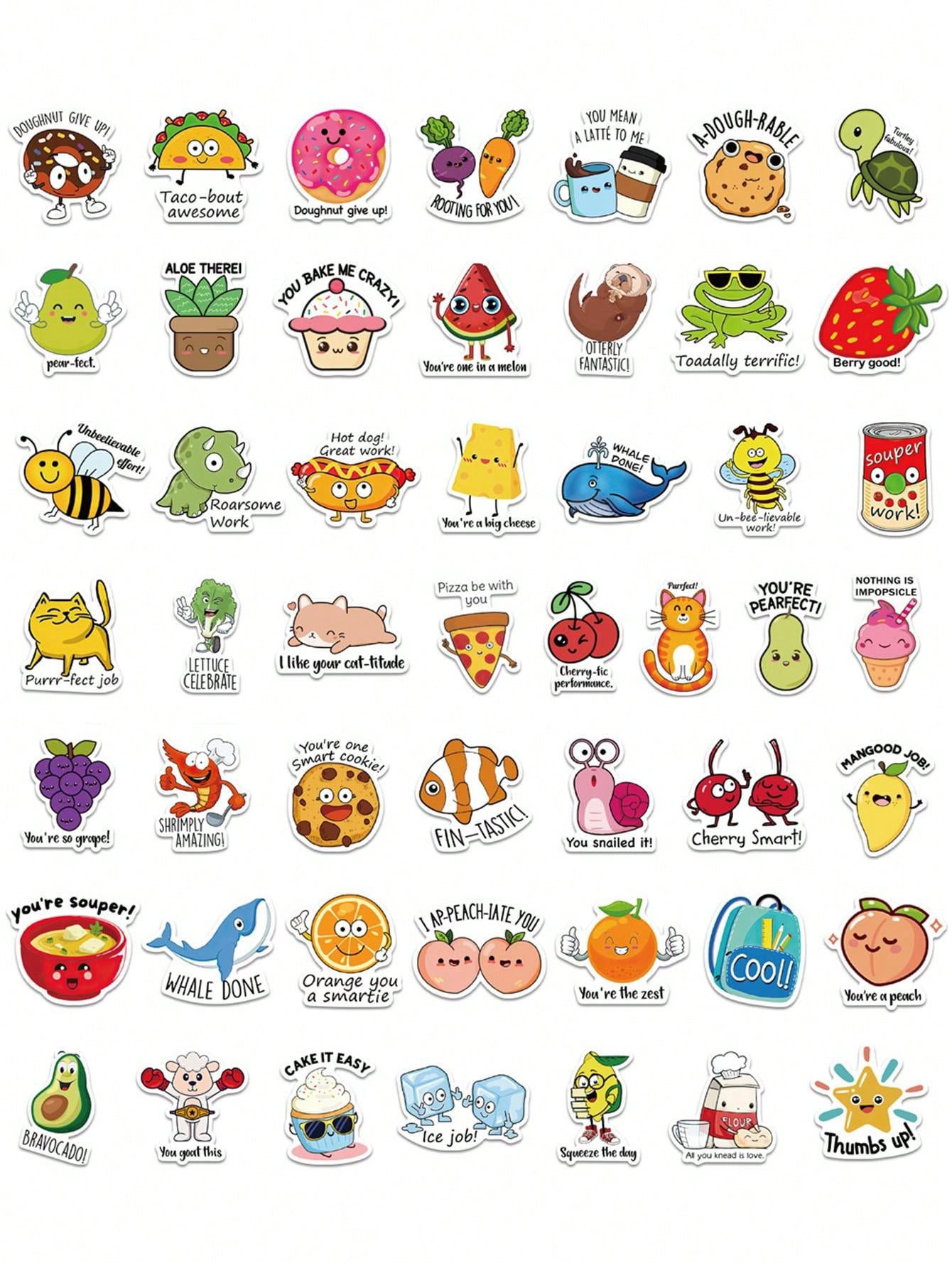 50Pcs/Set Cute Stickers For Kids Water Bottle Stickers For Kids 50