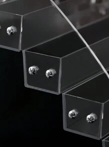 1pc Transparent Simple Stair-Shaped Glasses Storage Rack Suitable For Male And Female Sunglasses Sunscreen Glasses Etc. 2-7 Layers Optional Large Capacity Glasses Display Stand - Clear - View 9