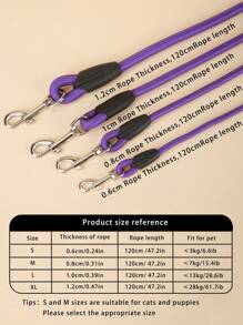 1pc Minimalist Pet Leash For Dog For Outdoor Anti-lost - Purple - View 6