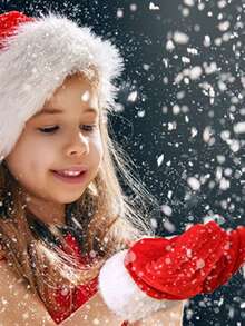 1pair Christmas Full Finger Plush Warm Gloves - Santa Claus Gloves, Suitable For Costume Party, Festival, Evening Party, Performance Etc., As Gift - Red - View 3