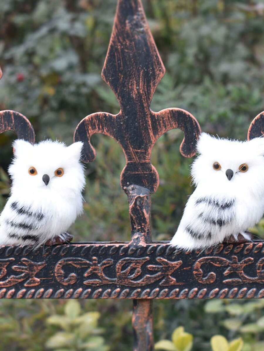 Realistic Owl Toy Model, Christmas Bird Decoration For Desktop,