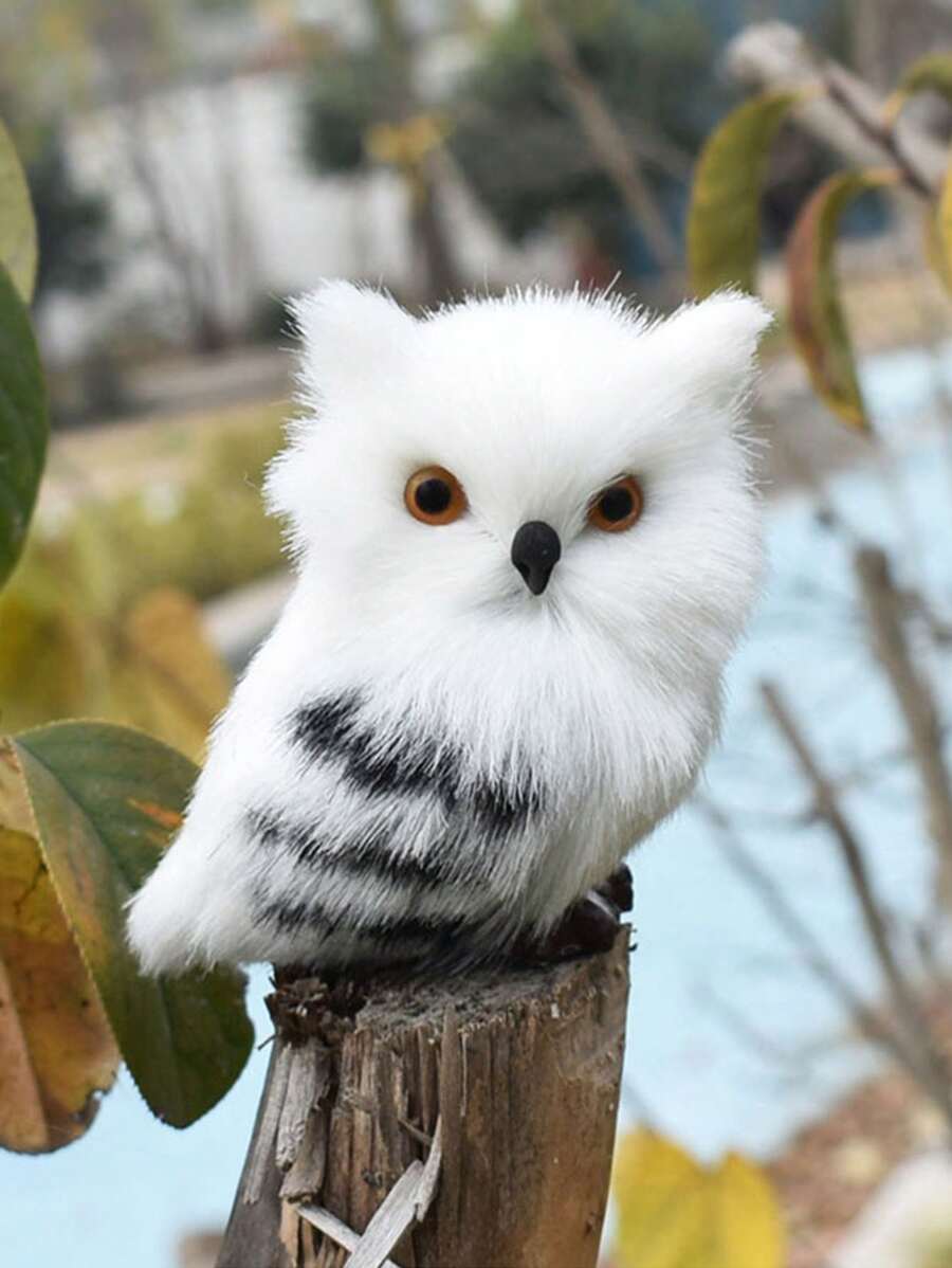 Realistic Owl Toy Model, Christmas Bird Decoration For Desktop,
