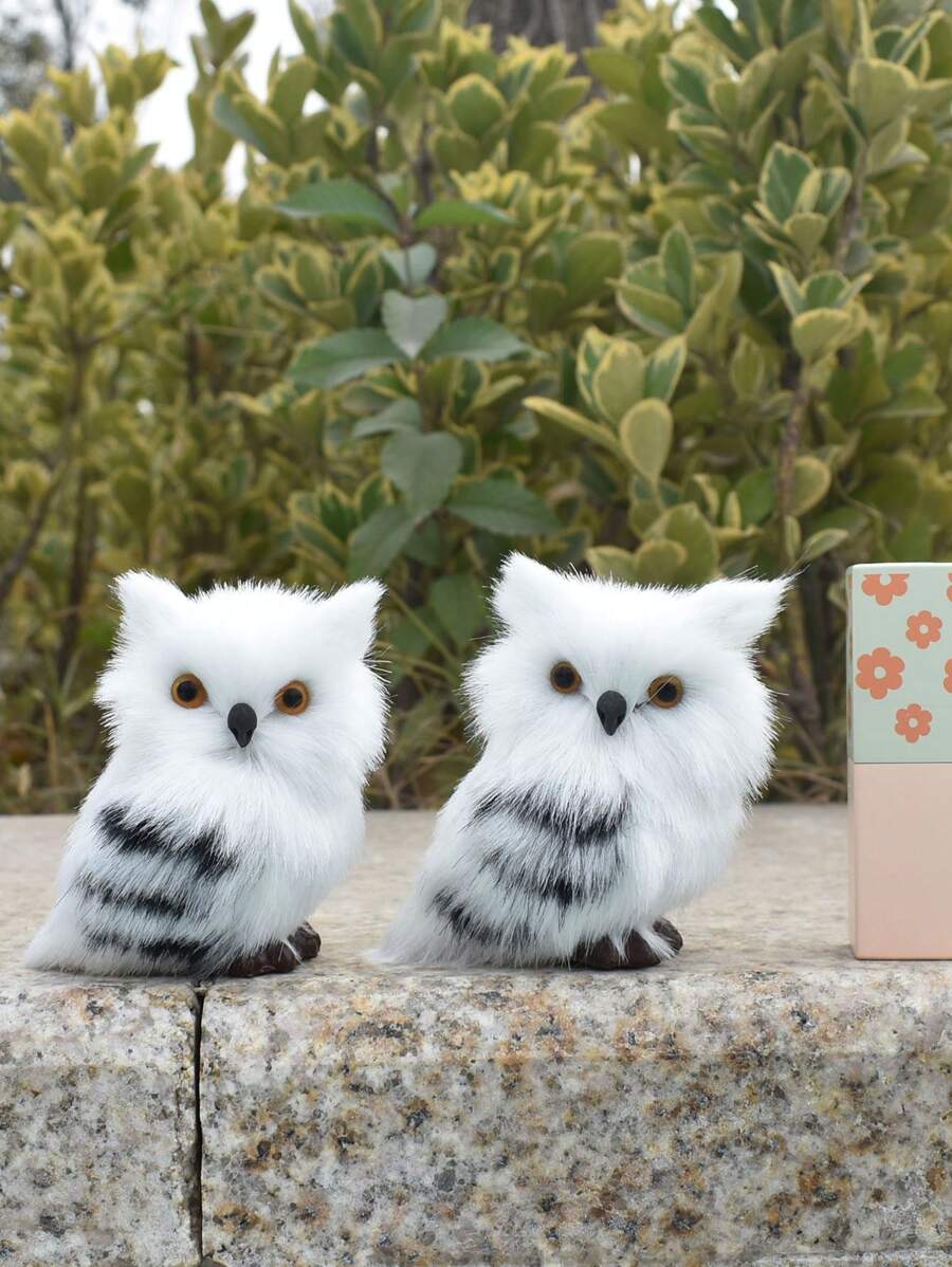 Realistic Owl Toy Model, Christmas Bird Decoration For Desktop,