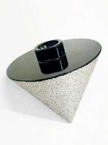 1件真空钎焊水钻倒角钻头，M14螺纹，扩孔铣削修整工具，适用于石材、陶瓷、玻璃、花岗岩、大理石 - 黑色 - 查看 3