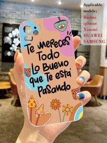 磨砂TPU透明字母图案彩绘卡通防震手机壳适用于Iphone, - 彩色 - 查看 2