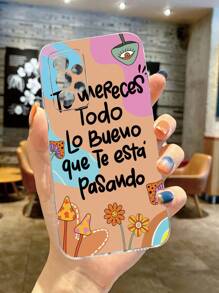 磨砂TPU透明字母图案彩绘卡通防震手机壳适用于Iphone, - 彩色 - 查看 3