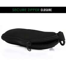 Sunglasses Soft Case Ultra Light Neoprene Zipper Eyeglass Case with Belt Clip for Men Women