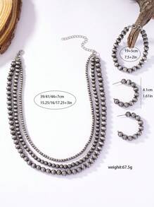 Set joya con cuenta - Bronce - Ver 4