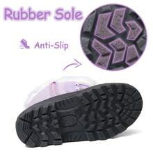 PENNYSUE Boys & Girls Snow Boots Insulated Fur Lined Warm Anti-Slip Waterproof Winter Boot (Toddler/Little Kid/Big Kid) - 淡紫色 - 查看 5