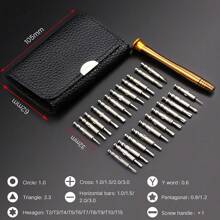 Mini Screwdriver Kit Magnetic 25 In 1 Precision Bits Torx Screw Driver Set Opening Repair Tools Kit For Mobile Phone Camera Watch PC, Tools For Men - Black - View 9