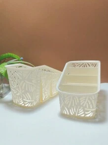 1 Miếng Phong cách Đơn giản Phòng tắm Hình-Cầu thang Giỏ lưu trữ Đối với Kitchen Utensil Phân loại Lưu trữ - trắng - Xem 4