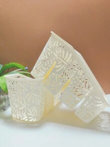 1 Miếng Phong cách Đơn giản Phòng tắm Hình-Cầu thang Giỏ lưu trữ Đối với Kitchen Utensil Phân loại Lưu trữ - trắng - Xem 3