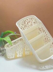 1 Miếng Phong cách Đơn giản Phòng tắm Hình-Cầu thang Giỏ lưu trữ Đối với Kitchen Utensil Phân loại Lưu trữ - trắng - Xem 2