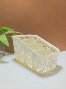 1 Miếng Phong cách Đơn giản Phòng tắm Hình-Cầu thang Giỏ lưu trữ Đối với Kitchen Utensil Phân loại Lưu trữ - trắng - Xem 5