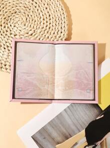 簡約毛絨字母護照夾青少年皮革護照套女孩首字母字母護照夾護照套護照套護照包輕便適合旅行飛行適合返校 Pu 皮革簡約時尚可愛優質 - 粉色 - 查看 2