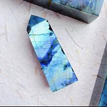 1 件天然拉長石治療水晶、四面體魔杖、單點水晶塔、4 面平衡脈輪能量石、治療水晶、點療、拉長石柱、水晶禮品 - 1件隨機 - 查看 9