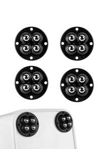 4 PCS Self Adhesive Caster Wheels 360° Rotation Mini Appliance Wheels Stick On Peel And Stick Swivel Casters Wheels For Kitchen Appliance Small Furniture Trash Can Storage Box Coffee Maker - Black - View 1