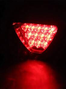 Luces LED  luz de freno trasero para coche moto triangulo deportivo 12LED estrobe universal - Rojo - Ver 3