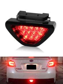 Luces LED  luz de freno trasero para coche moto triangulo deportivo 12LED estrobe universal - Rojo - Ver 2