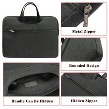 1 pieza Bolsa portátil para laptop de gran capacidad de 14 pulgadas, compatible con iPad - Negro - Ver 3