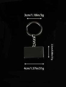 1 件微型金属仿真笔记本电脑钥匙扣汽车包挂件 - 銀色 - 查看 5