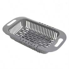 1pc/ Drain Basket Household Kitchen Sink Drain Rack Adjustable Drain Vegetables And Fruits Basket Kitchen Tools - White - View 8