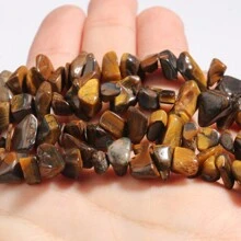 1strand Asymmetrical Natural Loose Gem Stone Amethyst Tiger Eye Amazonite Chips Gravel Beads For Jewelry Making DIY Gift Bracelets Necklace