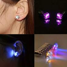 1pair Luminous Stud Earrings - Orange - View 2