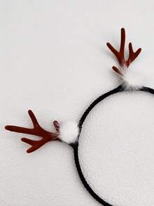 1 件女士聖誕咖啡和鹿角形狀鐵髮帶包裝