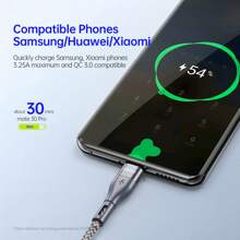 DUZZONA 1 条 1m/2m/3m PD 65W 快速充电 USB C 转 USB C 数据线兼容 15 16 系列、平板电脑，兼容 Macbook、手机，快速充电、强劲高速数据传输 - 槍灰色 / PD65W-20V-3.25A - 查看 5