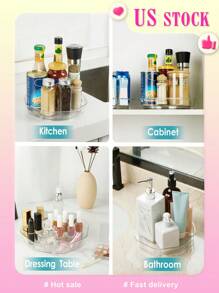 4入組旋轉託盤 - 透明 - 查看 5