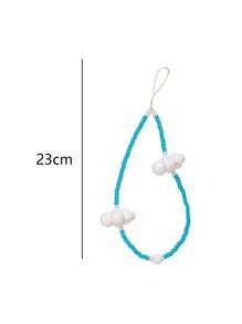 Hình đám Mây Điện thoại Chuỗi Dễ thương Vật rủ xuống Vòng tay Chống thất lạc Dây đeo cổ tay Phụ kiện - Màu xanh lam - Xem 4