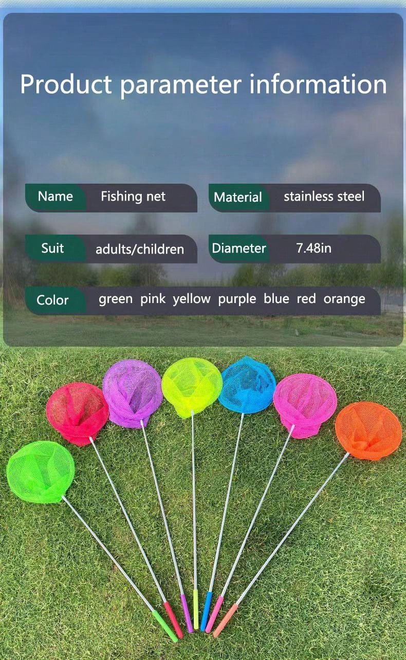 2pcs Telescopic Fishing Nets With Insect Netting And Butterfly Net For ...