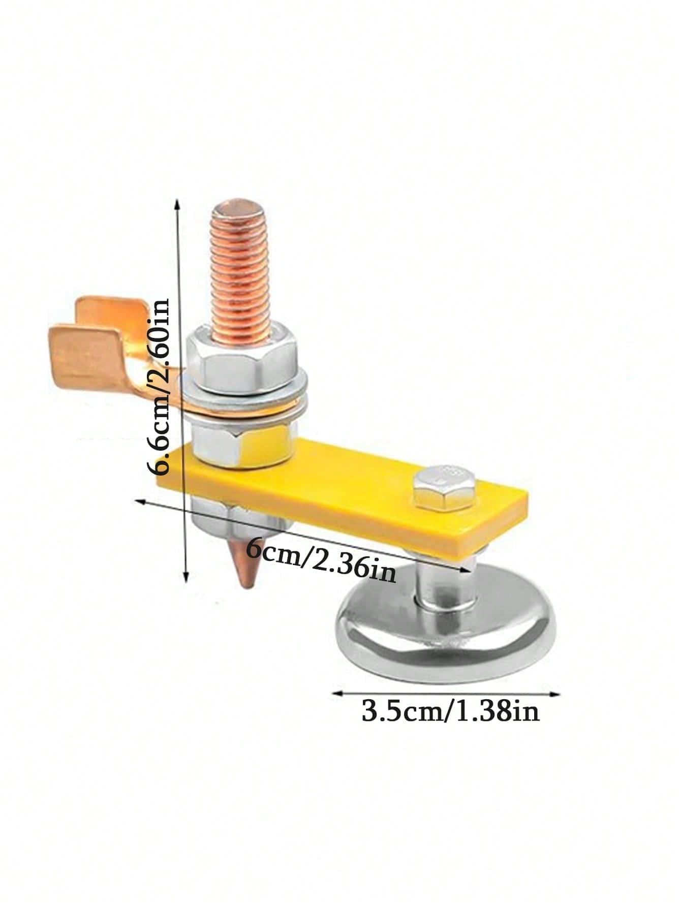 1pc Yellow Single Head Puncture Welding Tool, Double Strong