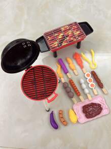 1個迷你廚房玩具套裝,包括燒烤配件和露營烹飪套裝,適用於復活節禮品籃、生日禮物、戶外和沙灘遊戲,適合男孩和女孩 - 彩色 - 查看 3