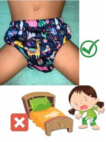 EcoCarinho Calzón Entrenador De Tela Impermeable Para Niños Y Niñas Dejando Los Pañales. Envio de estampado y colores aleatorios. - Azul - Ver 2