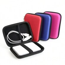 1piece SSD Case 2.5 Inch External USB Hard Drive Disk HDD Carry Package Cover Storage Bag Practical Mobile Disk Box Mobile Power Pack Earphone Storage Bag Hard Disk Box Zipper Pouch