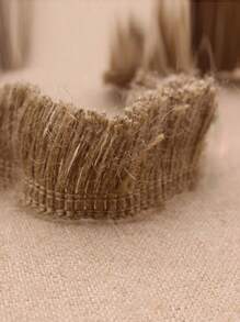 1 Rouleau De Dentelle En Toile De Jute À Glands À Faire Soi-même, Rouleau De Ruban Décoratif Tissé En Lin De 196,85 Pouces / 16,4 Pi, Décoration De Ruban De Pâques Fait À La Main