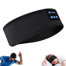 Sports Headband Music Headset Wireless Earphone Sleeping Band Headphone Music Headphones Sleep Headband Soft Elastic Comfortable Eye Mask - Black - View 2