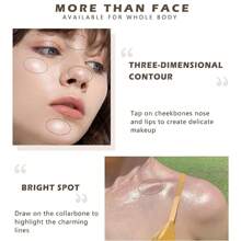 VERONNI 1 件装身体闪光高光粉喷雾，高光泽闪光，自然三维轮廓腮红粉，为嘴唇、眼睛、头发、面部和身体化妆带来闪亮光泽 - #01 Pearl White - 查看 7