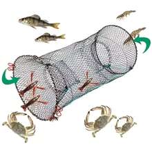 Foldable Fishing Cage Basket With Net, For Turtle, Loach, Black Fish, Carp, Shrimp - Black - View 1