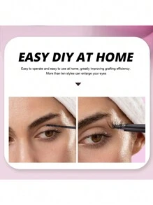 天然柔软纯手工DIY睫毛延长可重复使用分段假睫毛延长适用于日常或派对化妆睫毛 - 黑色 - 查看 5