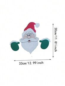 1pc Christmas Design Creative Garden Fence Decorative Sign - Multicolor - View 4