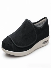 Zapatos de baile de mujeres colchón de aire absorción de impacto tejido perezoso , deportivo & casual - Negro - Ver 1