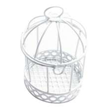 Mini Birdcage Shaped Decorative Storage Box For Desktop, Photography Prop, Wedding Favor Creative Candy Box - White - View 1
