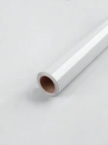 1pc Glossy White Kitchen Oil-Proof Sticker High-Temperature Resistant Waterproof Anti-Mold Ceramic Tile Wall Sticker Self-Adhesive Cabinet Sticker Tabletop Marble Pattern Film For Renovation,Stickers,Wall Decal, Vinyl Decal For Home Decorations,Spring Decoration Items Refresh Your Home,Rama Decoration Stickers