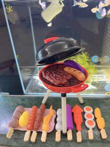 1個迷你廚房玩具套裝,包括燒烤配件和露營烹飪套裝,適用於復活節禮品籃、生日禮物、戶外和沙灘遊戲,適合男孩和女孩 - 彩色 - 查看 8