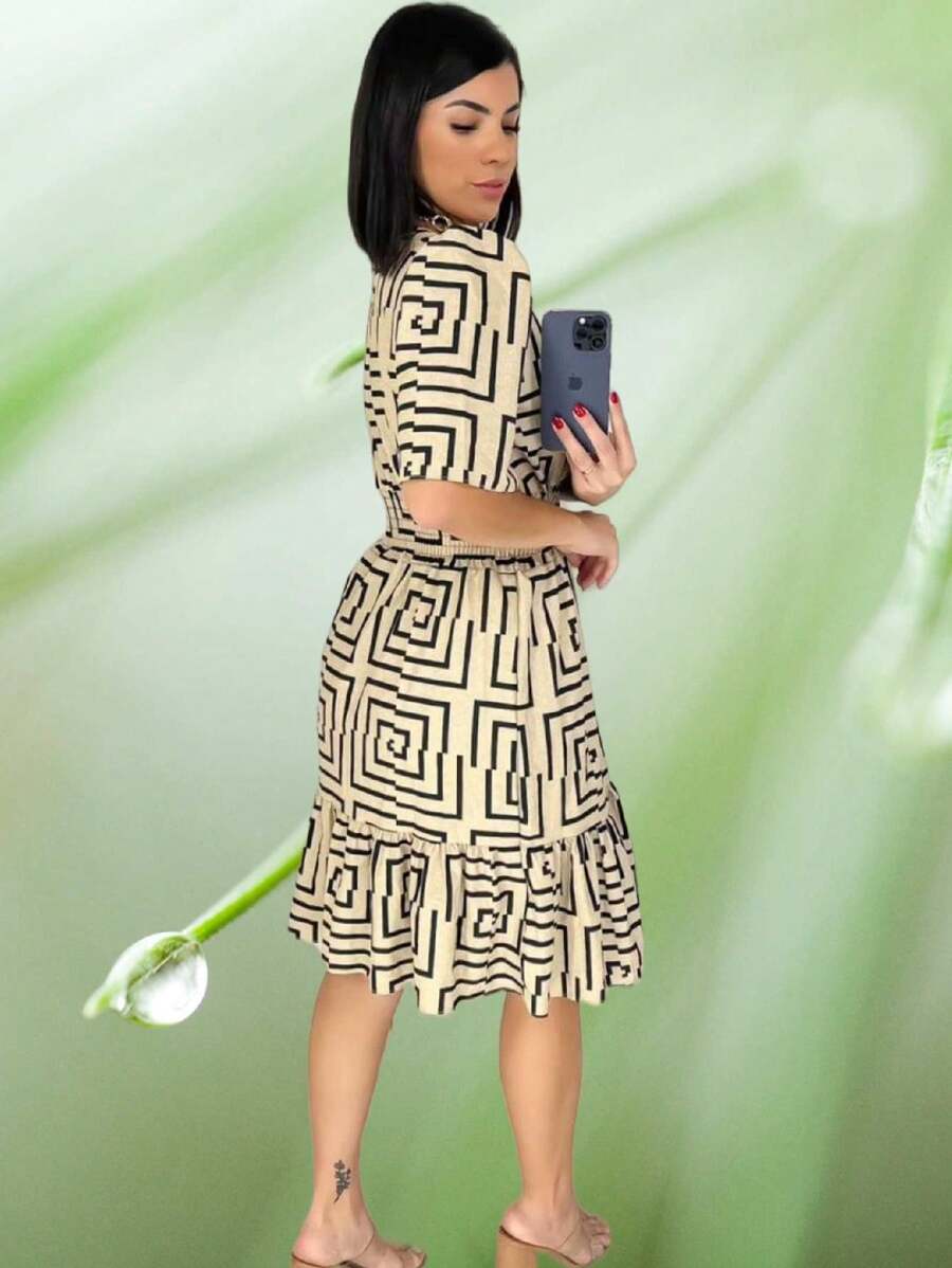Women Dresses - 米色 - 查看 1