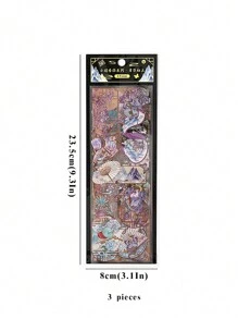 3pcs Waterproof Decorative Tape, Suitable For Scrapbooking, Planner, Photo Frame, Computer/Phone Case, Cup, Magazine, Stationery Box, Desk Decor, Back To School Supplies