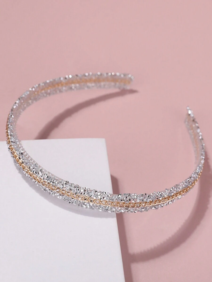 1pc Fashionable Rhinestone Chain Headband, Elegant & Versatile For ...